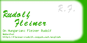 rudolf fleiner business card